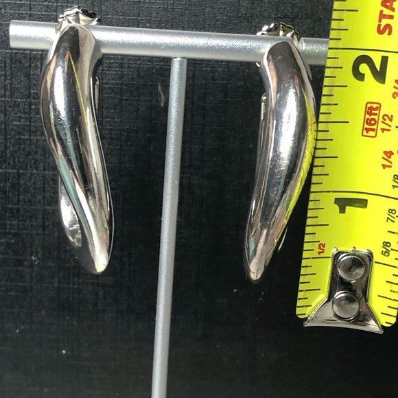 SIMON SEBBAG SSD Sterling Silver Oval Open Hoop Earrings - Picture 9 of 16